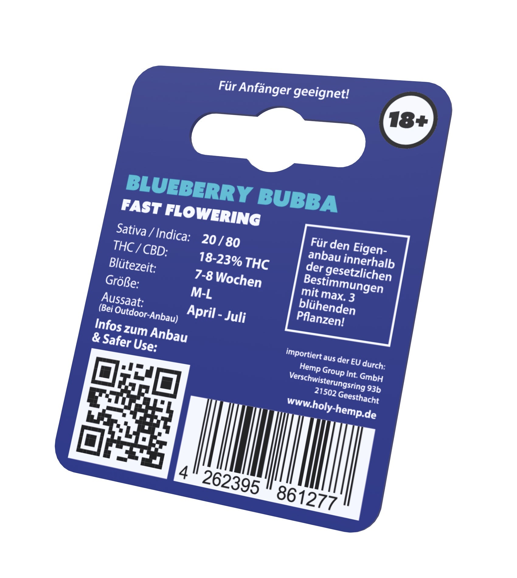 Holy Hemp Cannabissamen Blueberry Bubba Fast Flowering